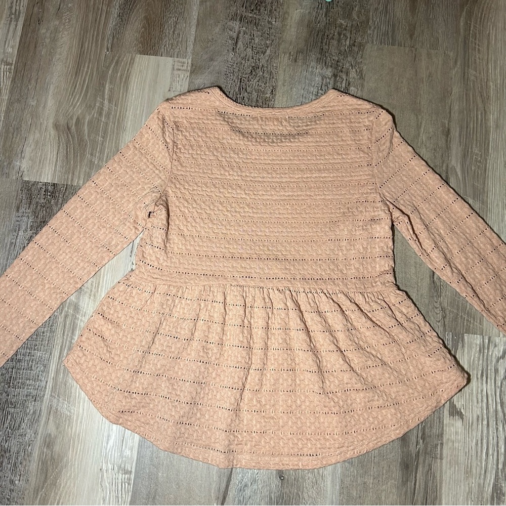 BKK CHANCE Dusty Pink Women’s Babydoll Style Long Sleeve Top Medium - Picture 2 of 8